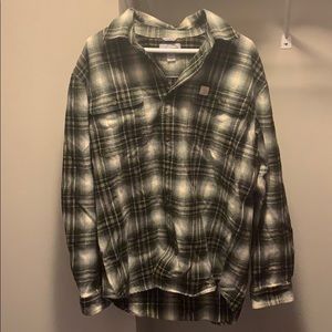 Mens Carhartt thick flannel long sleeve shirt